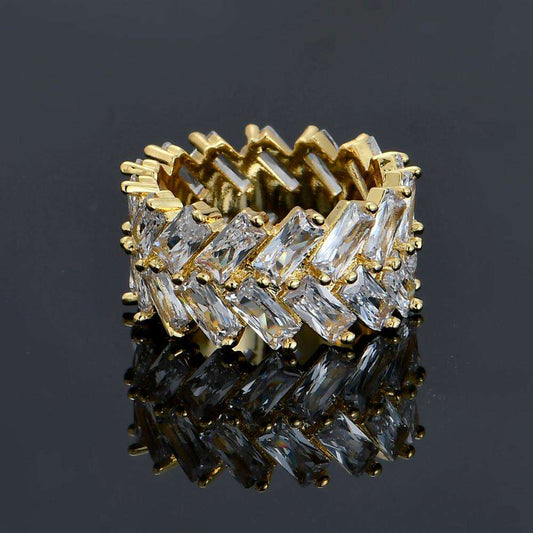 Baguette Prong Link Ring